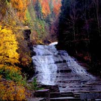 Buttermilk Falls Autumn Glow