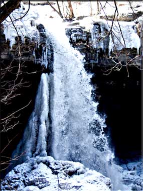 Carpenter's Falls deep in ice.