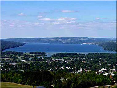Cayuga Lake photographed Bright Sun.