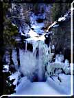 Taughannock Falls frozen almost solid.
