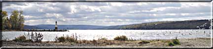 Looking down toward Ithaca New York from Myer's Point.
